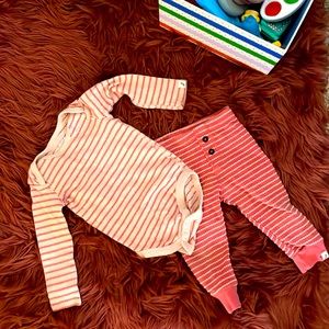 Easy pray 2 pc outfit pink polka dot 6-9 mo